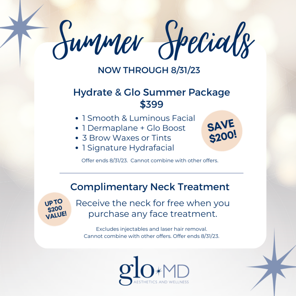 Summer Specials. Hydrate & Glo Summer Package.
